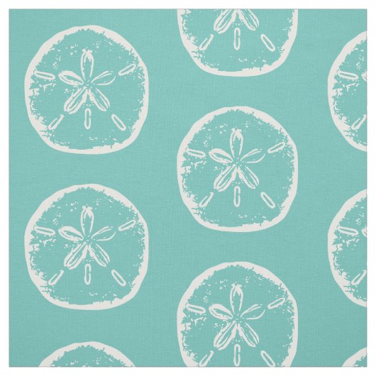 Sanddollar Seashellstrandthema-Textilgewebe Stoff (Muster)