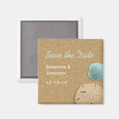 SandDollar und Muschel Beach Thema Save the Date Magnet (Vorderseite/Rückseite)