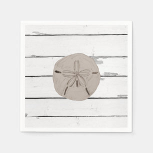 SandDollarmalerei Beach Shiplap Serviette