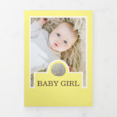 SandDollars, 6 Foto Collage Baby Birth Dreifach Gefaltete Ankündigung (Cover)