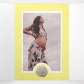 SandDollars & Burlap, Beach Baby Duschsuite Dreifach Gefaltete Einladung (Innenseite Mitte)