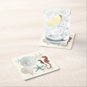 SandDollars für die Sammlung am Meer Rechteckiger Pappuntersetzer (Vor Ort)