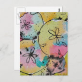 SandDollars Wasserfarbe & Tinte Postkarte (Vorne/Hinten)