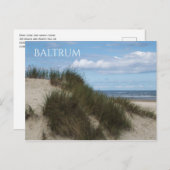 Sanddüne, Gras, Nordseestrand, Insel Baltrum Postkarte (Vorne/Hinten)