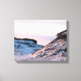 Sanddüne im Foto von Dusk auf einem Leinwanddruck