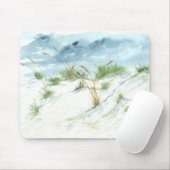Sanddüne-Strand-MeerblickseeAquarellkunst Mousepad (Mit Mouse)