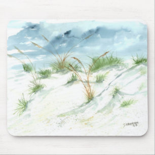 Sanddüne-Strand-MeerblickseeAquarellkunst Mousepad