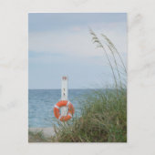 Sanddüne und Lebensring fotografische Küste Postkarte (Vorderseite)