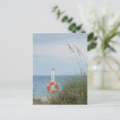 Sanddüne und Lebensring fotografische Küste Postkarte (Stehend Vorderseite)