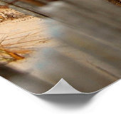 Sanddüne und Meereszaun Poster (Ecke)