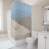 Sanddüne und Strandzaun Duschvorhang (Beispiel)