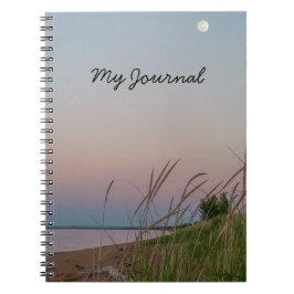 Sanddünen am Strand Vollmond Notizblock