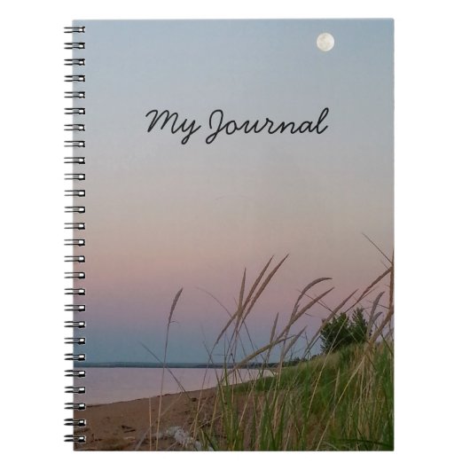 Sanddünen am Strand Vollmond Notizblock (Vorderseite)