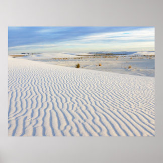 Sanddünen aus weißem Sand, New Mexico Poster