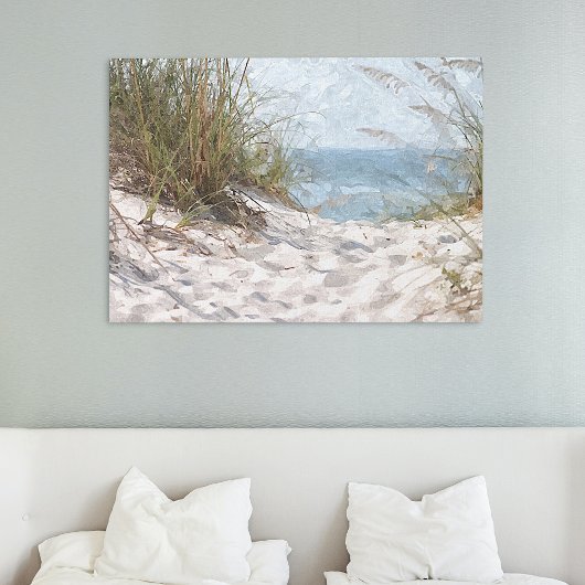 Sanddünen Beach Ocean Wasserfarben Malerei Poster