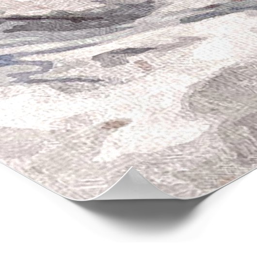 Sanddünen Beach Ocean Wasserfarben Malerei Poster (Ecke)