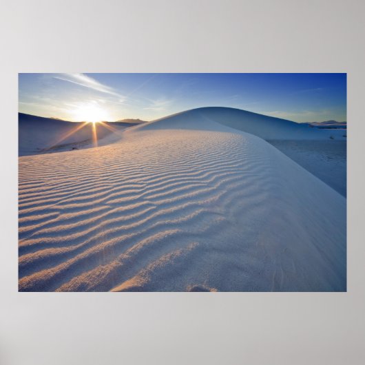 Sanddünen im Nationaldenkmal des weißen Sandes in  Poster (Vorne)