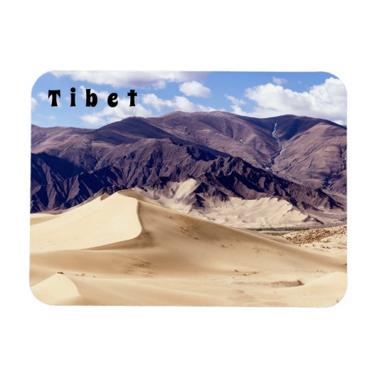 Sanddünen in der Nähe des Klosters Samye - Tibet Magnet (Horizontal)