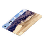 Sanddünen in der Nähe des Klosters Samye - Tibet Magnet (Linke Seite)