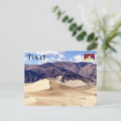 Sanddünen in der Nähe des Klosters Samye - Tibet Postkarte (Stehend Vorderseite)