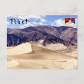 Sanddünen in der Nähe des Klosters Samye - Tibet Postkarte (Vorderseite)