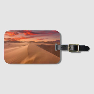Sanddünen in der Wüste am Sonnenuntergang Gepäckanhänger