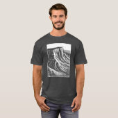 Sanddünen-Linienkunst Wüste T-Shirt (Vorne ganz)