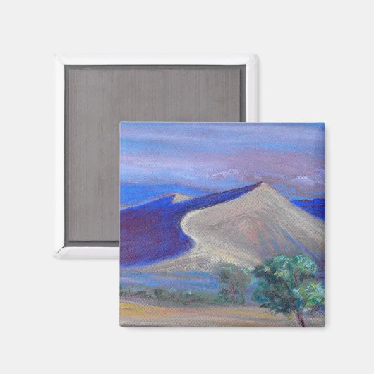 Sanddünen mit blauen Schatten Magnet (Vorderseite/Rückseite)