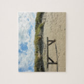 Sanddünen mit Holzzaun Puzzle (Vertikal)