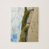 Sanddünen mit Holzzaun Puzzle (Vertikal)