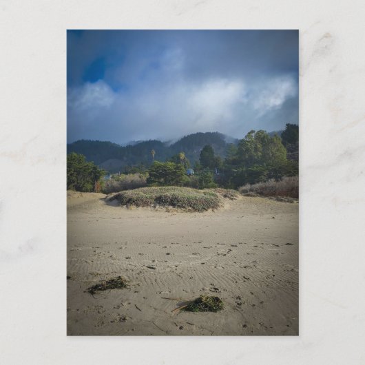 Sanddünen mit Hügeln Küstenlandschaft Postkarte (Vorderseite)