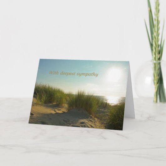 Sanddünen mit Sonne - Mit tiefstem Beileid Karte (Vorderseite)
