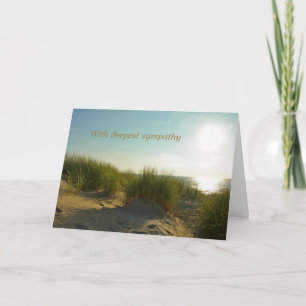 Sanddünen mit Sonne - Mit tiefstem Mitgefühl Karte