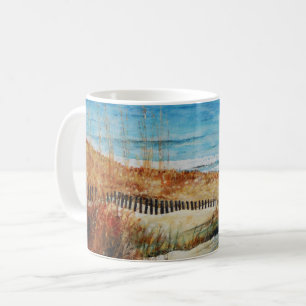 Sanddünen Ozeanmalerei Kaffeetasse