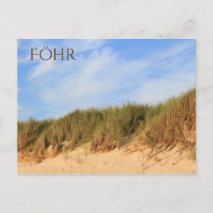 Sanddünen und Gras, Föhr Island, Deutschland Postkarte