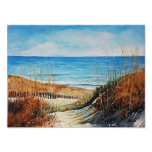 Sanddünen und Ozean, die Foto-Druck malen Fotodruck