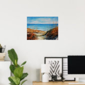 Sanddünen und Ozeanmalereien | Poster (Heimbüro)