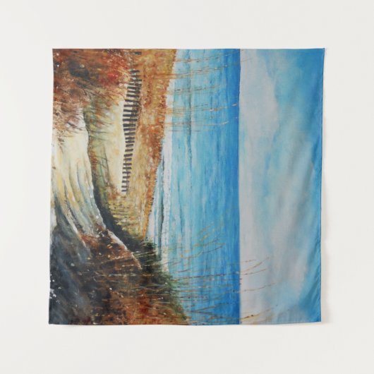 Sanddünen und Ozeanmalereien | Tapestry Wandteppich (Vorderseite (Horizontal))