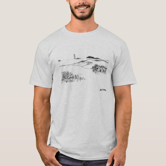 Sanddünen und Pilgermonument T-Shirt (Vorderseite)