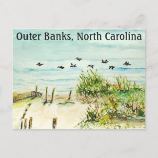 Sanddünen und Seagulls Außenbanks North Carolina Postkarte