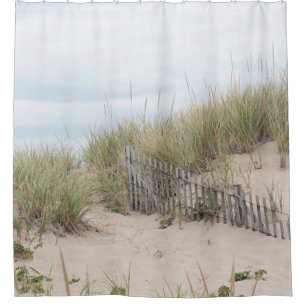 Sanddünen und Strandzaun Duschvorhang