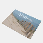 Sanddünen und Strandzaun Fußmatte (Schrägansicht)