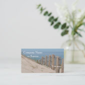 Sanddünen und Strandzaun Visitenkarte (Stehend Vorderseite)