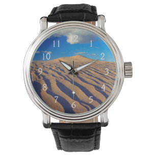 Sanddünen und Wolken Armbanduhr