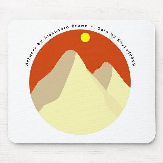 Sanddünen vor orangem Himmel Mousepad (Vorne)