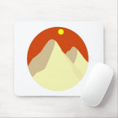 Sanddünen vor orangem Himmel Mousepad (Mit Mouse)