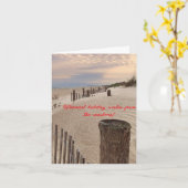 Sanddünen Weihnachtsstrand Thema gefaltete Karte (Gelbe Blume)