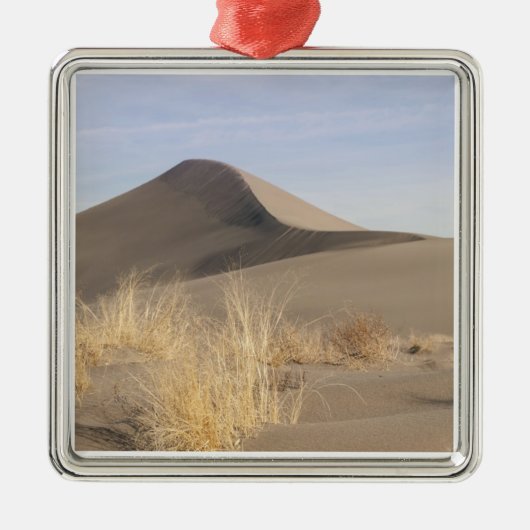 Sanddünenformationen. Bruneau Dunes Staat Park 2 Silbernes Ornament (Vorne)