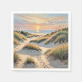 Sanddünenfußabdrücke Serviette (Vorderseite)