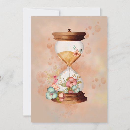 Sande der Zeit Blumenstunde Einladung (Rückseite)